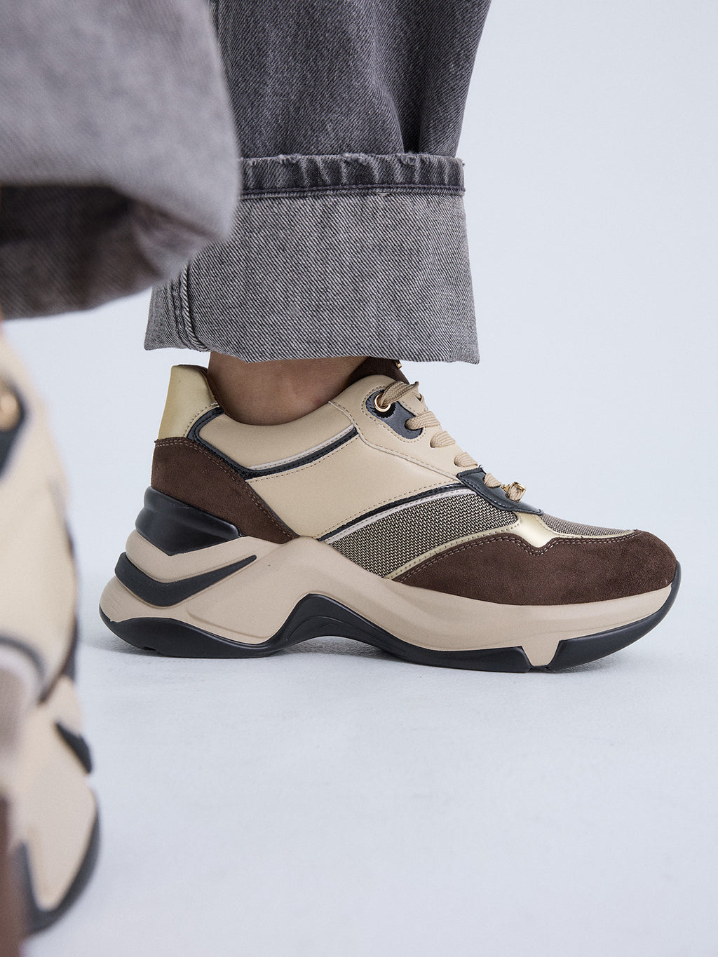 106-42EX86 PU BROWN BEIGE