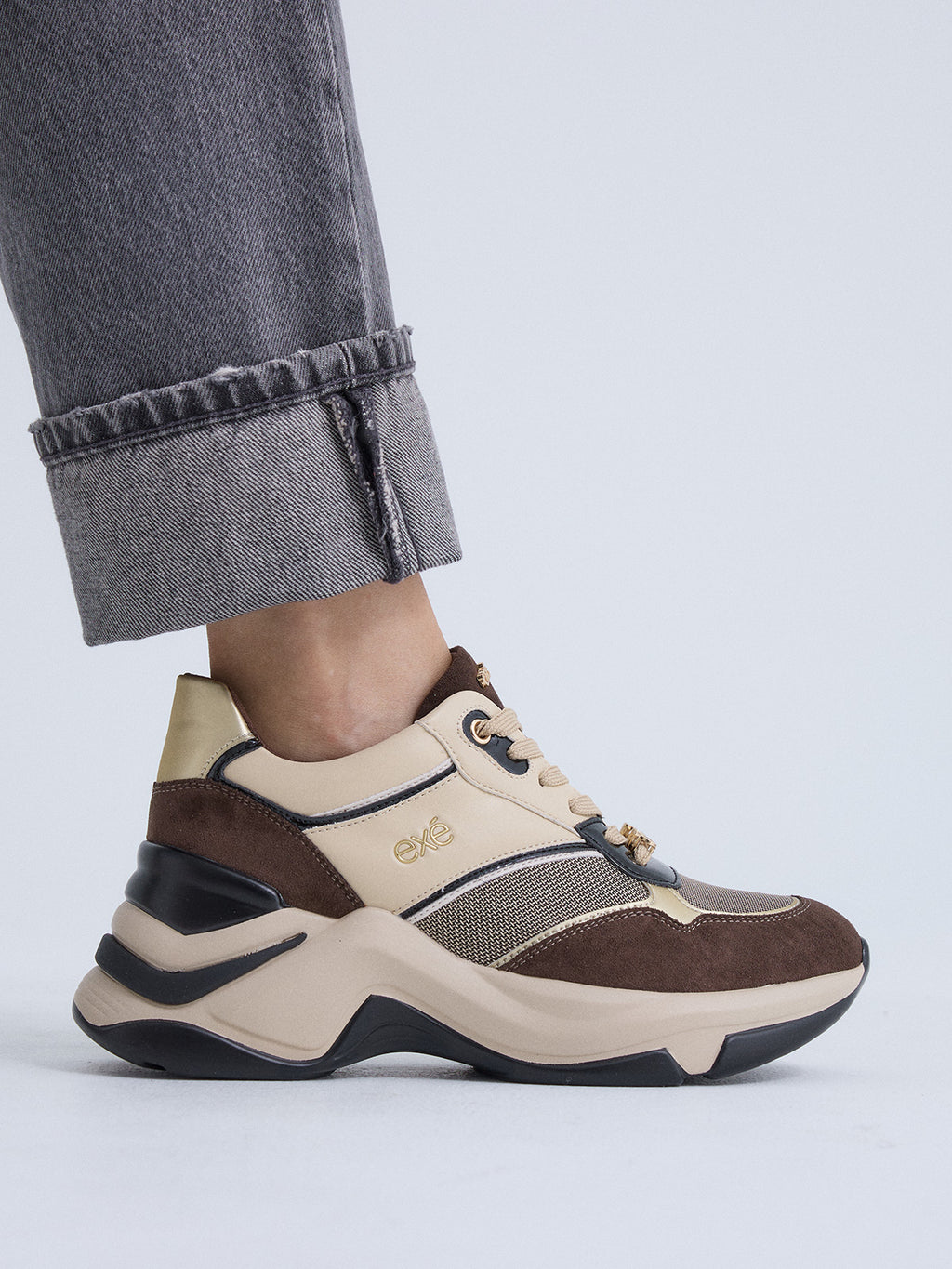 106-42EX86 PU BROWN BEIGE