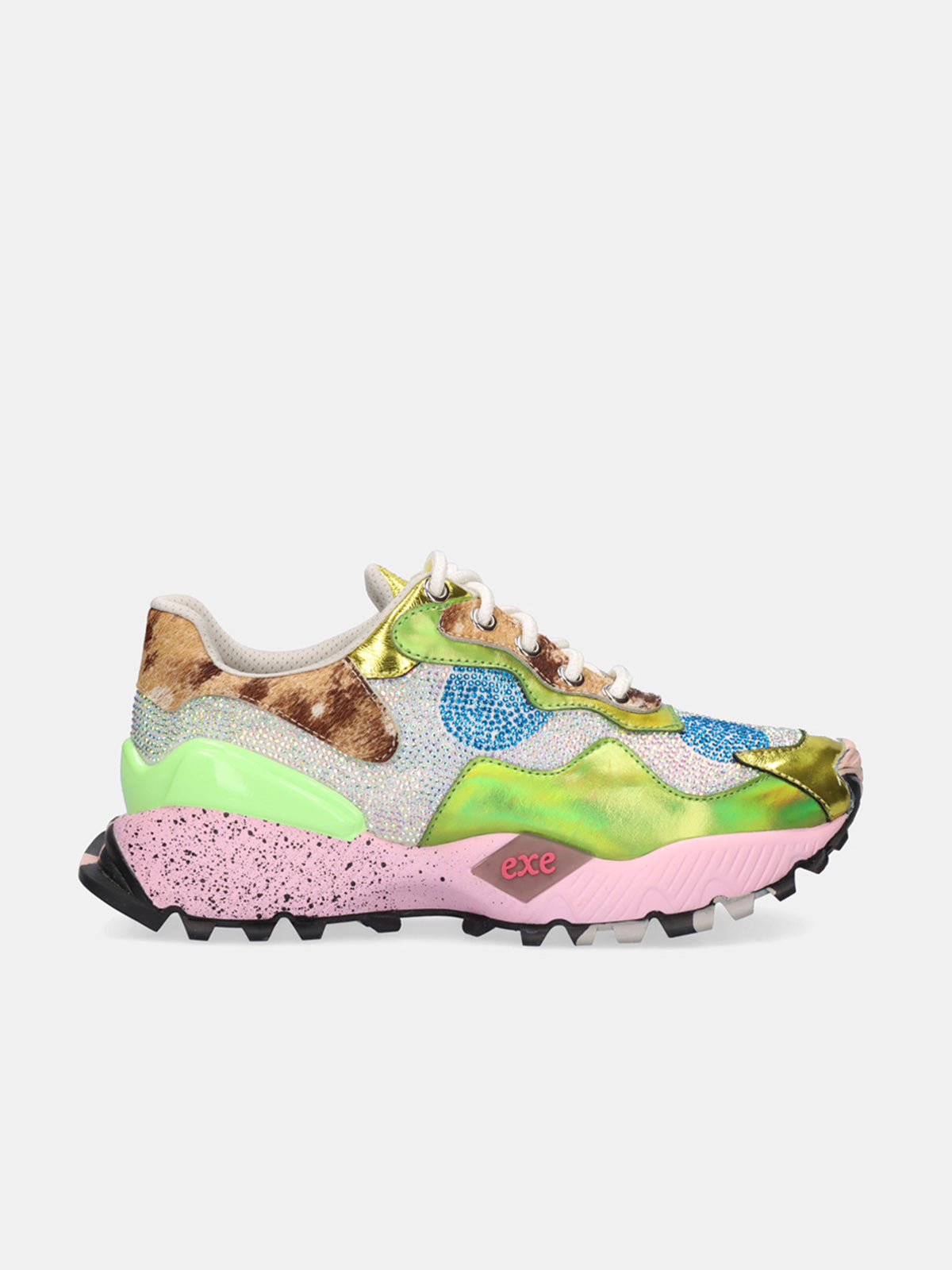 134-18 LEATHER GOLD SILV