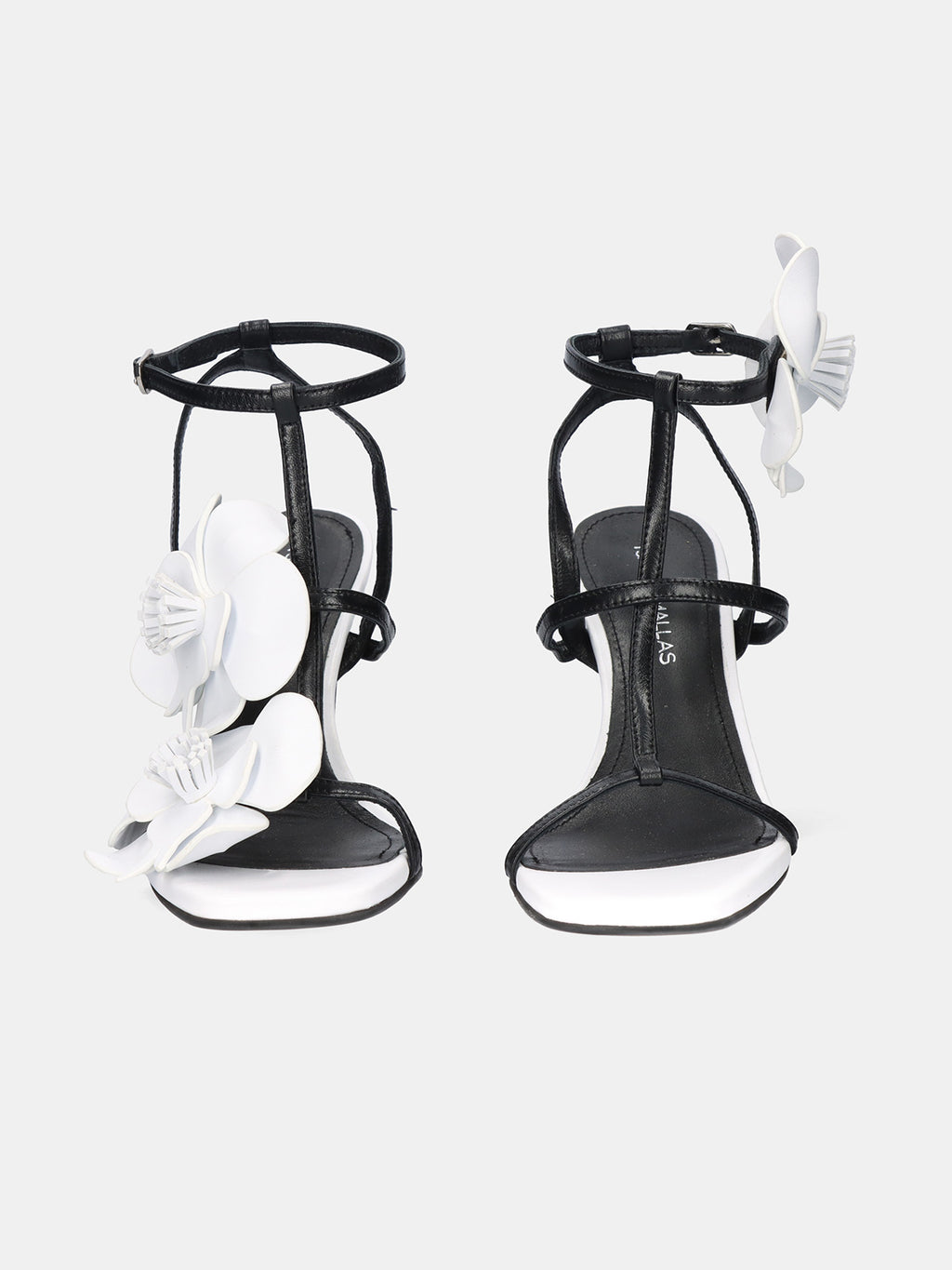 534 SELENA LEATHER BLACK WHT