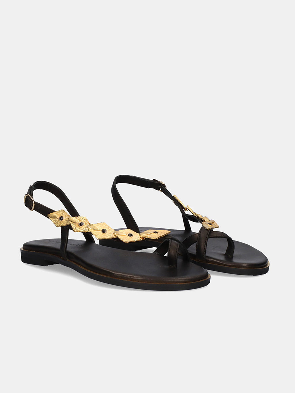 554 GOLDIE LEATHER BLACK-GOLD