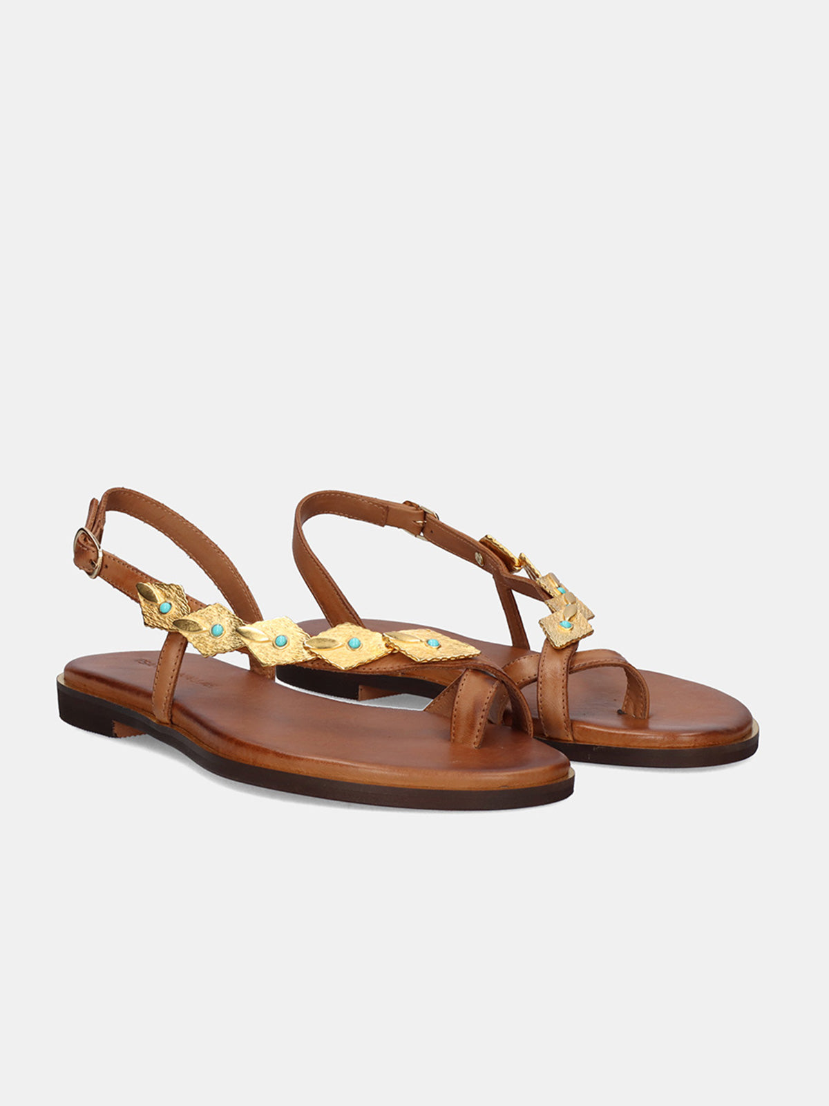 554 GOLDIE LEATHER BROWN