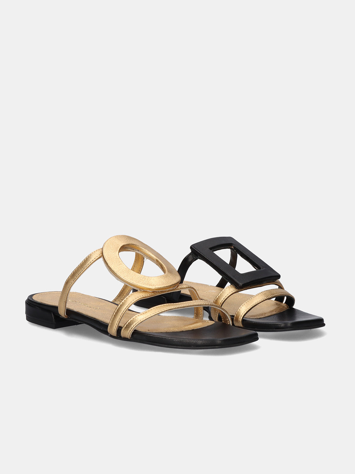 580 FEDRA LEATHER BLACK-GOLD