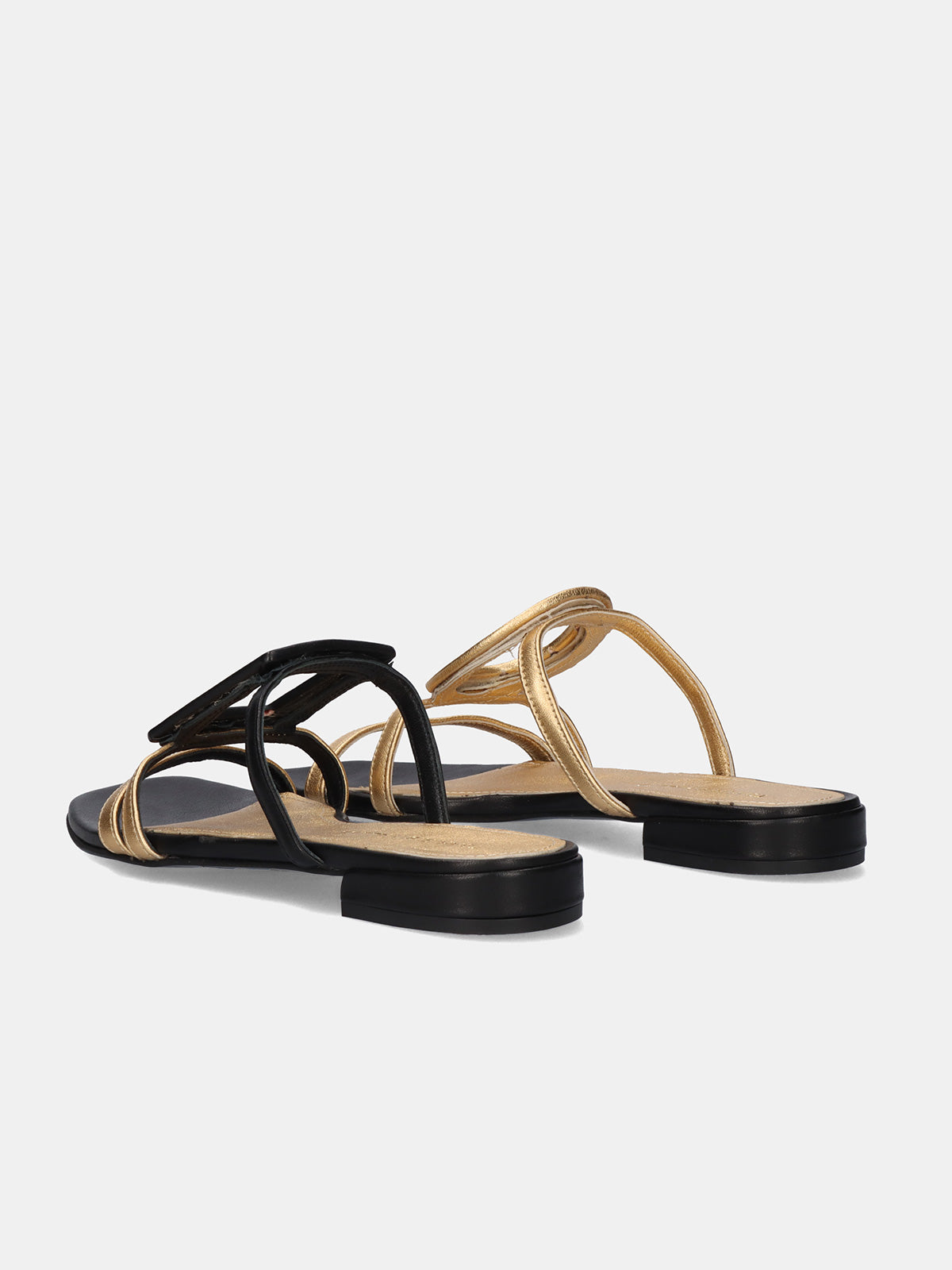 580 FEDRA LEATHER BLACK-GOLD