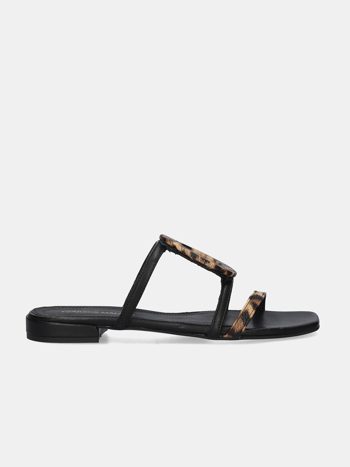 580 FEDRA LEATHER LEOPAR BLK