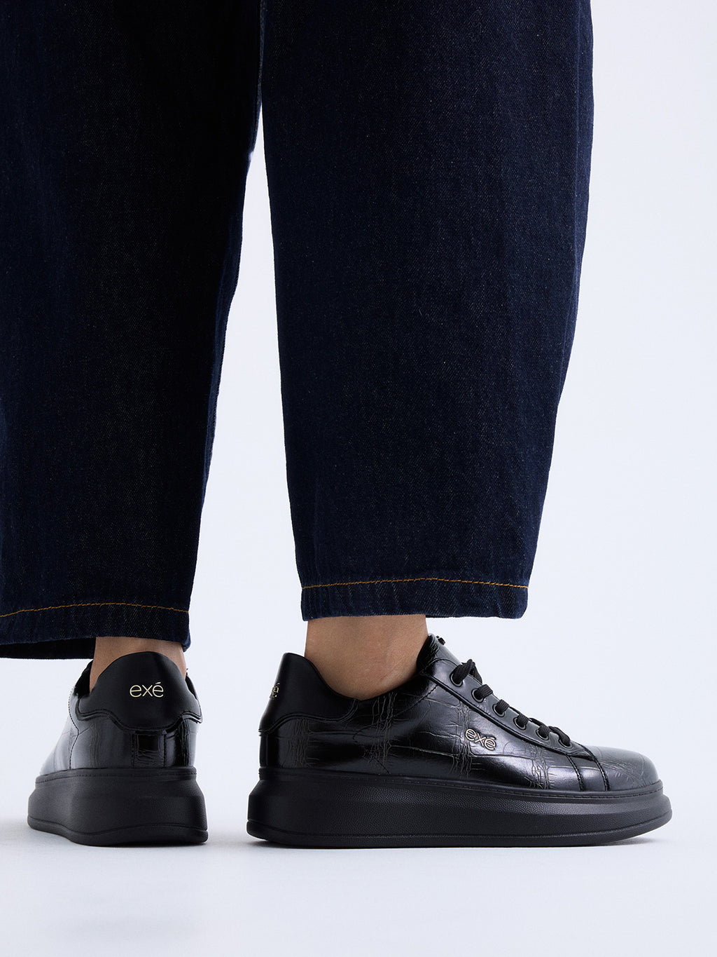 66-22WEX166 CROCO BLACK