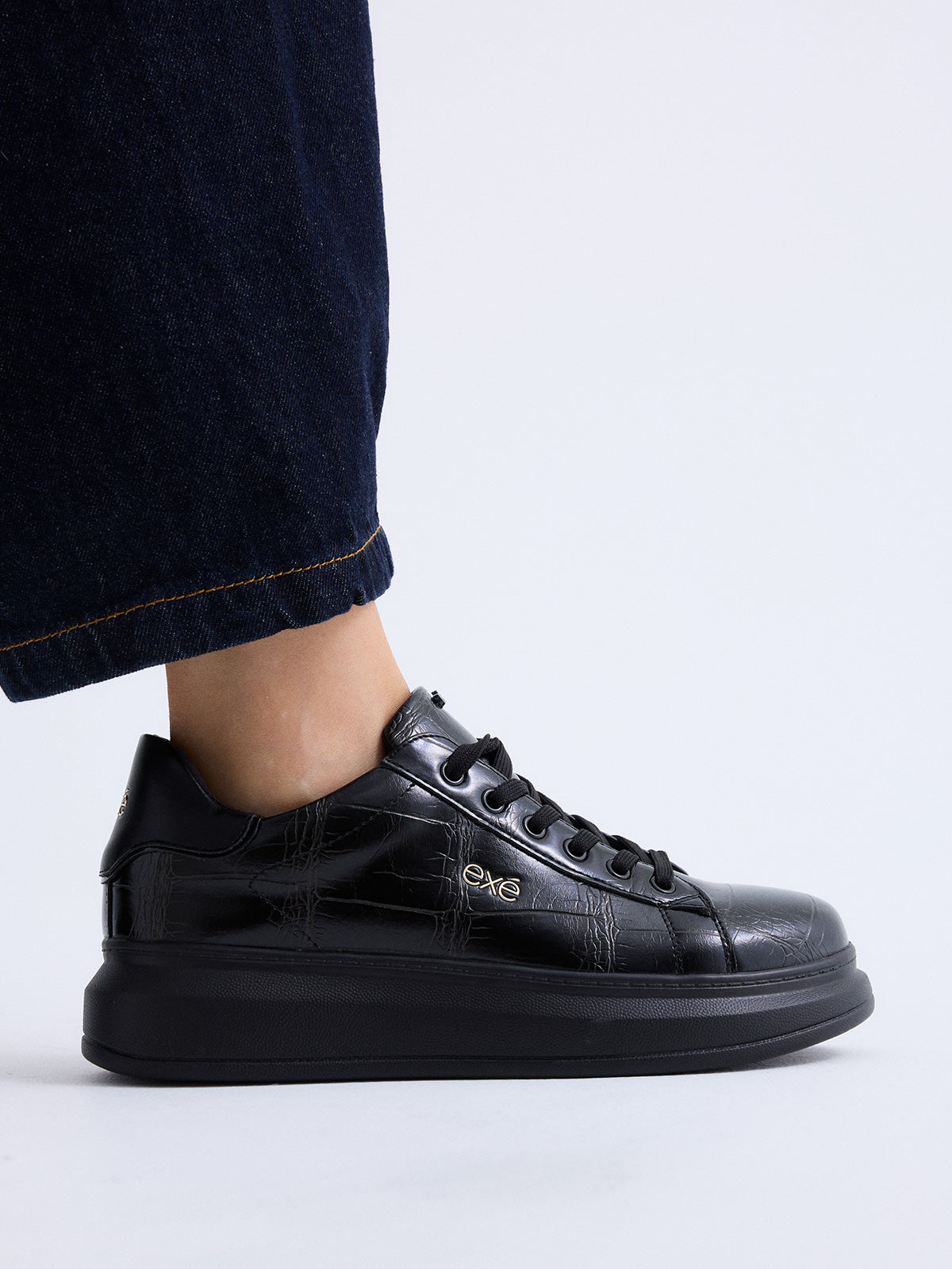 66-22WEX166 CROCO BLACK