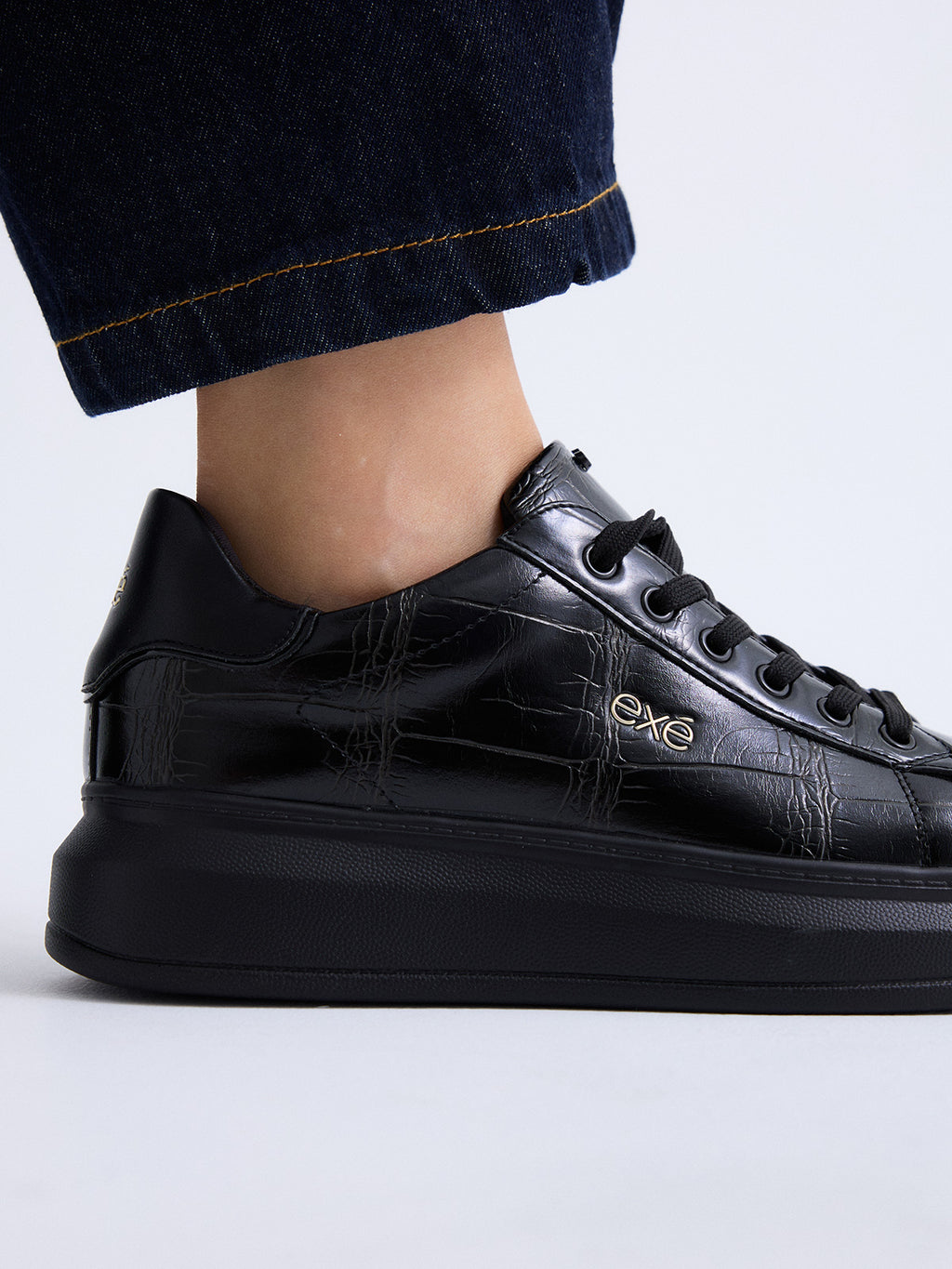 66-22WEX166 CROCO BLACK