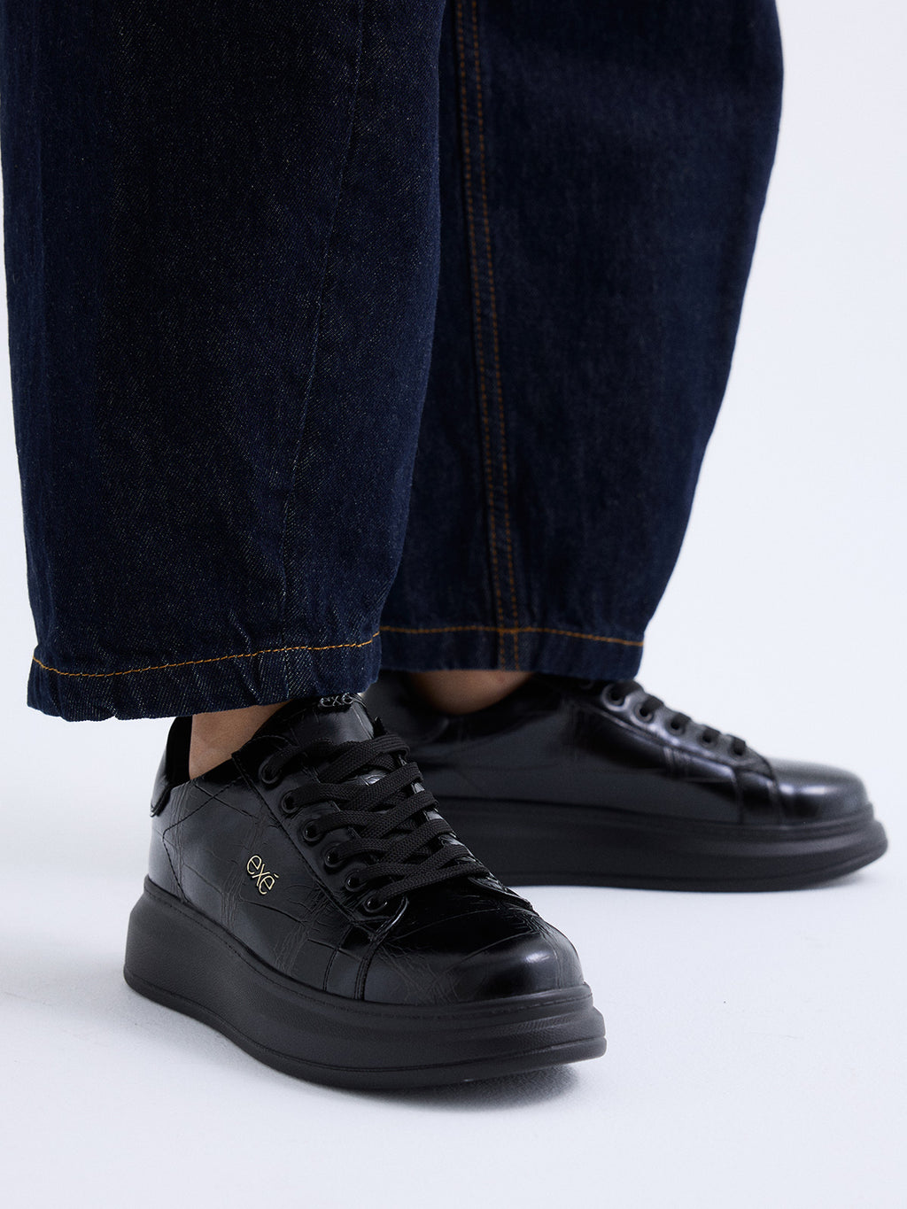 66-22WEX166 CROCO BLACK
