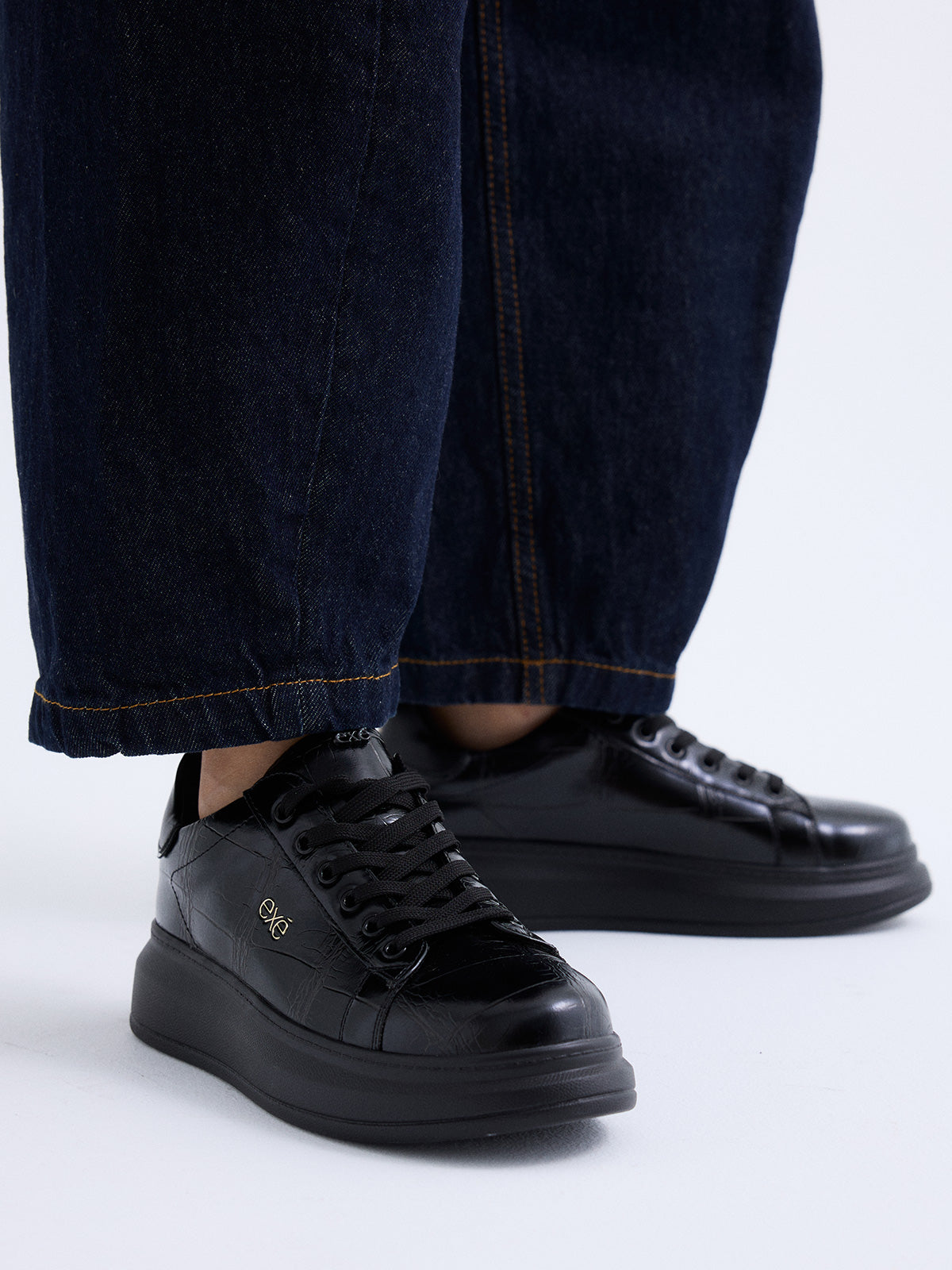 66-22WEX166 CROCO BLACK