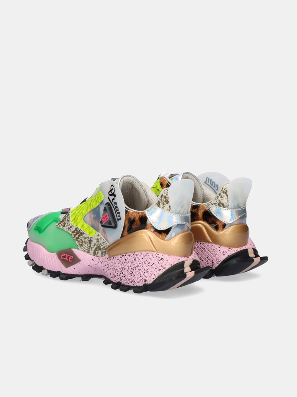 928-3 LEATHER GREEN PINK