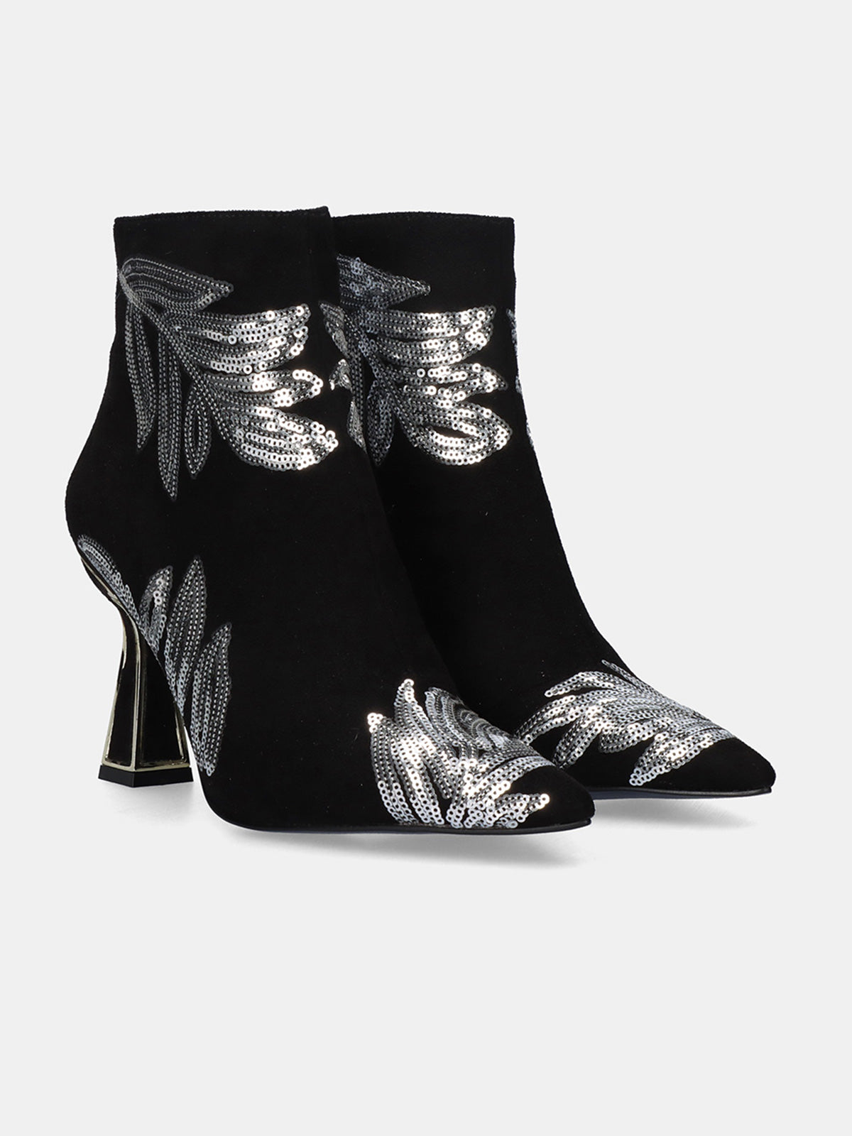 BELINDA-527 FABRIC BLACK-SILV