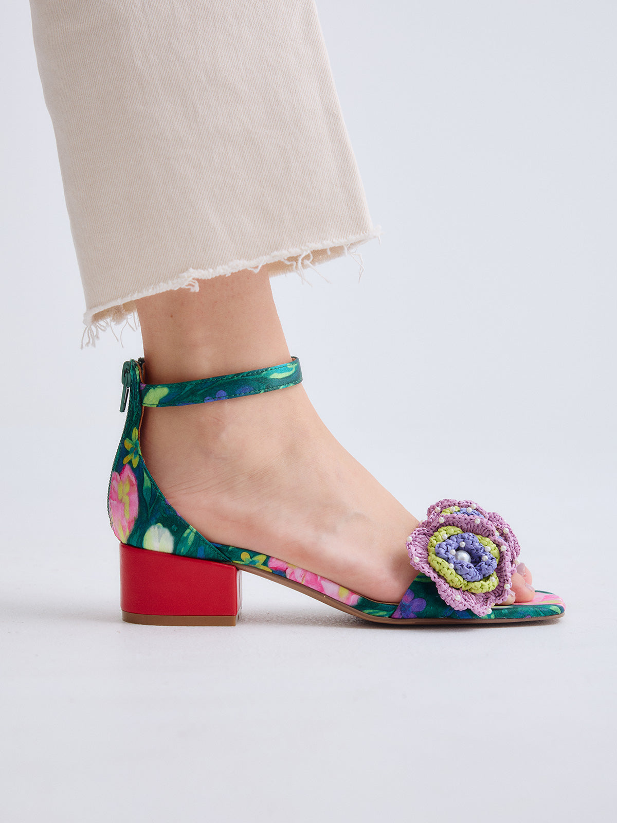 CAPRI-400 FLOWER GREEN BLK