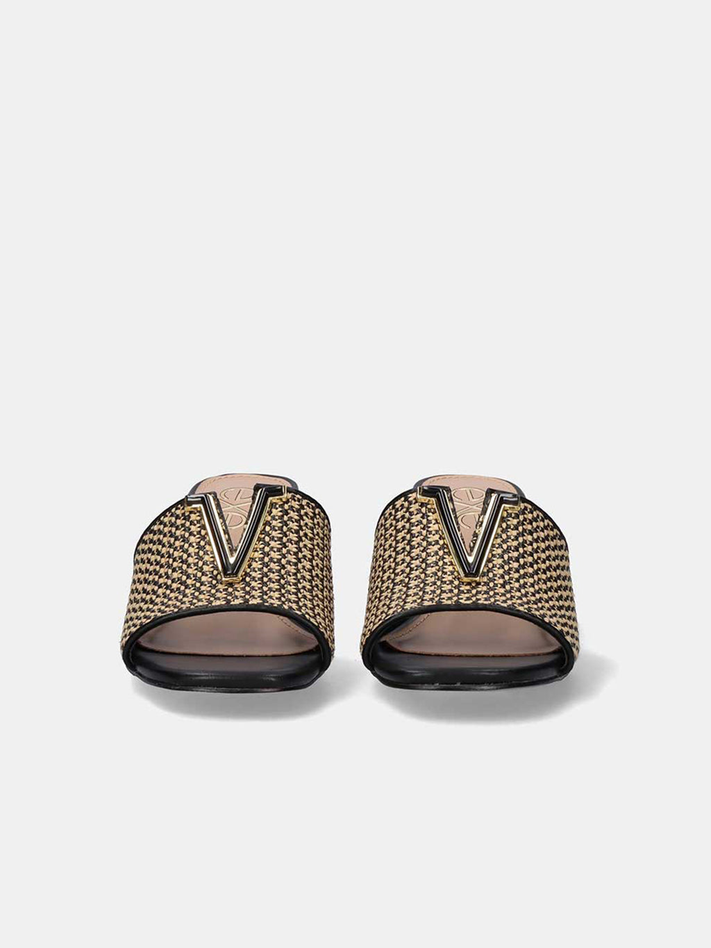 CARMEN-160 RAFFIA BLK-BEIGE