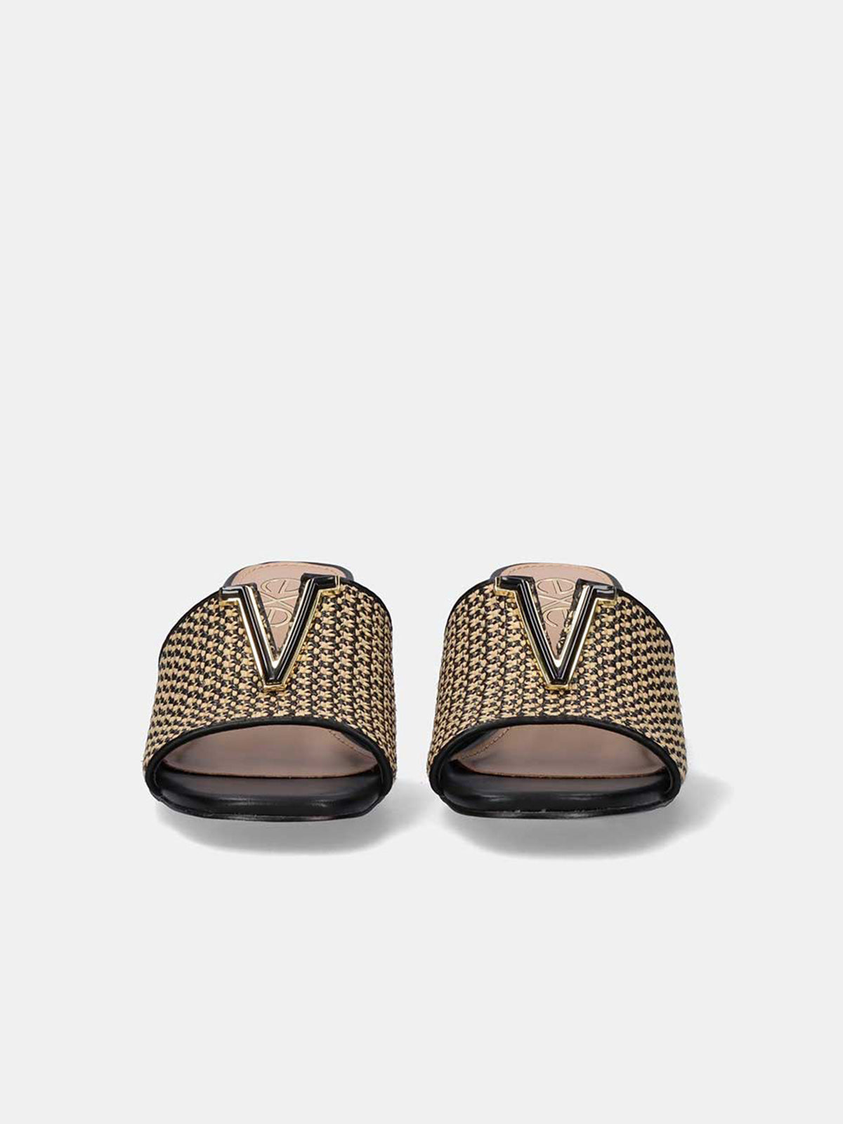 CARMEN-160 RAFFIA BLK-BEIGE