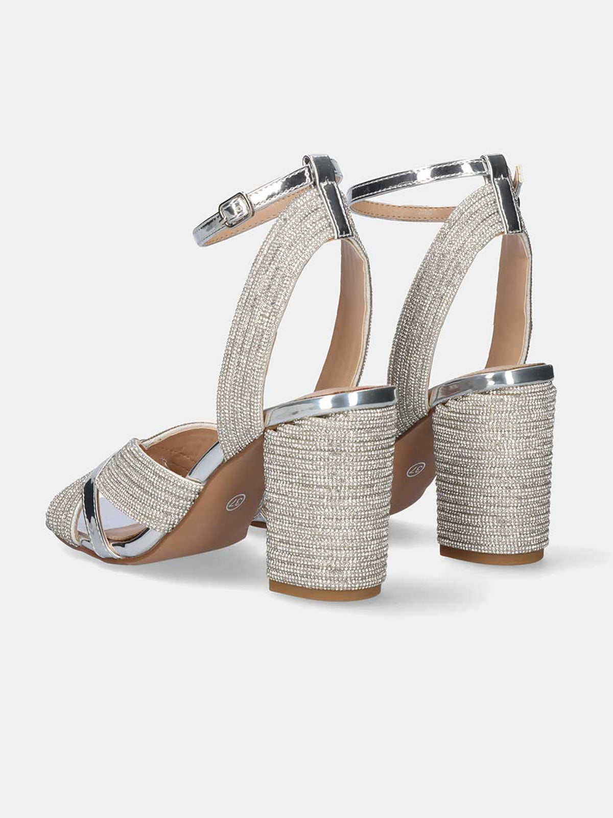 CAROL-505 STRASS SILVER