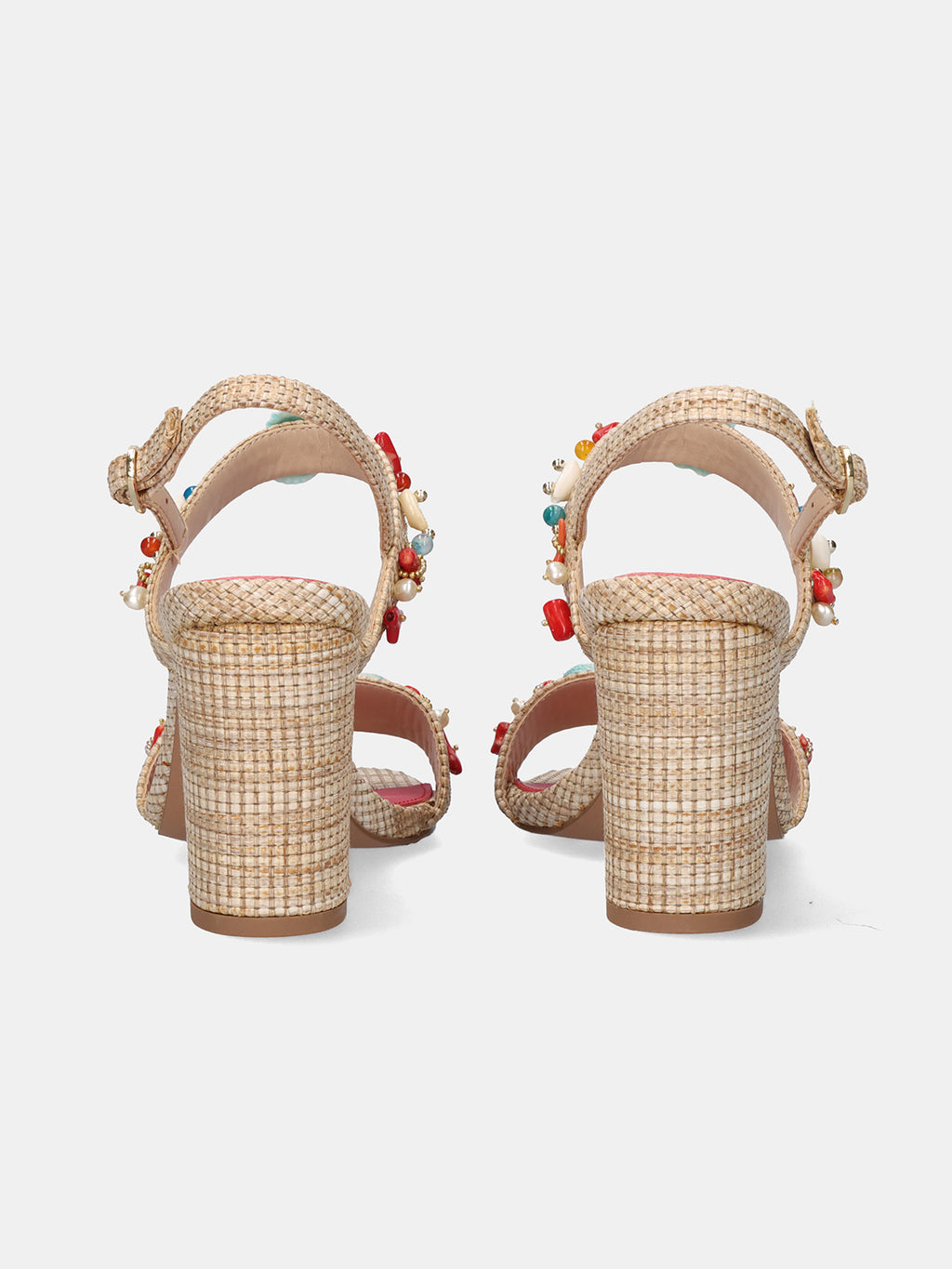 CAROL-515 RAFFIA BEIGE RED