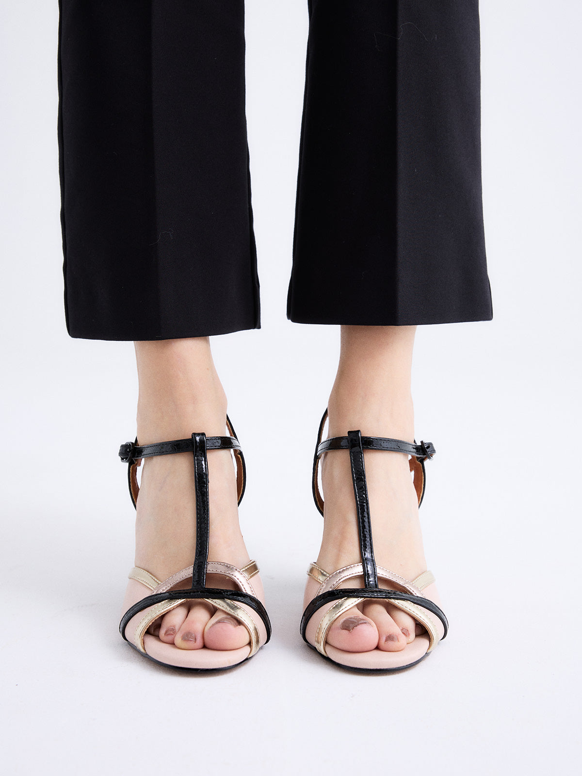 DENISE-500 PU NUDE BLACK