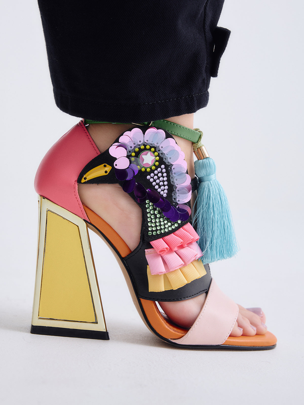 DOMINIC-596 PU YELLOW PINK