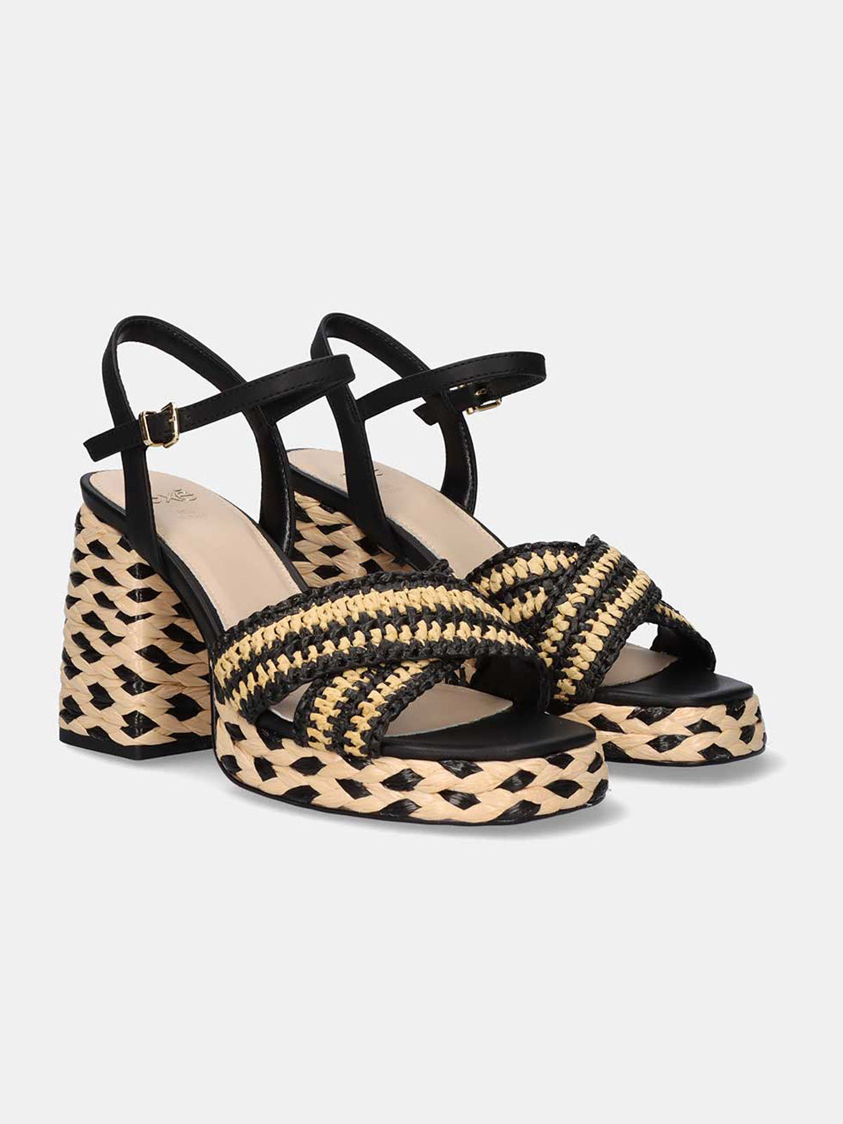 HAVANA-022 RAFFIA BLK-BEIGE