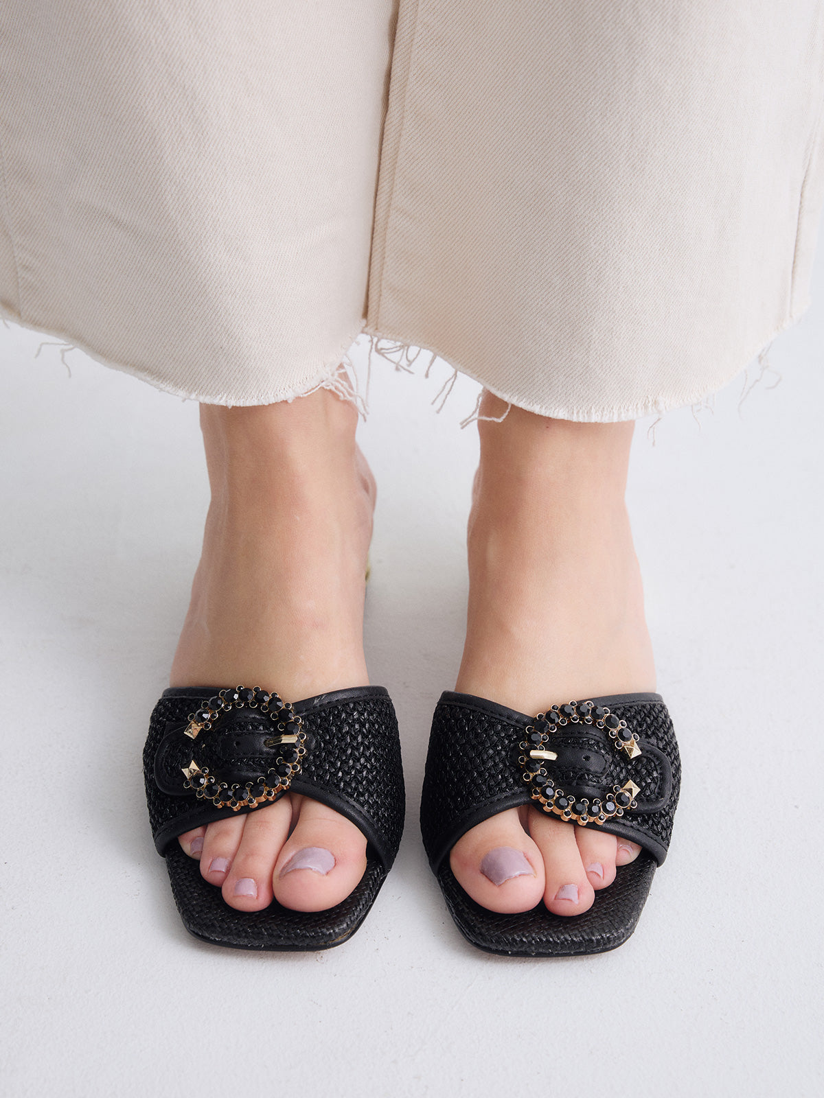 KATY-410 RAFFIA BLACK