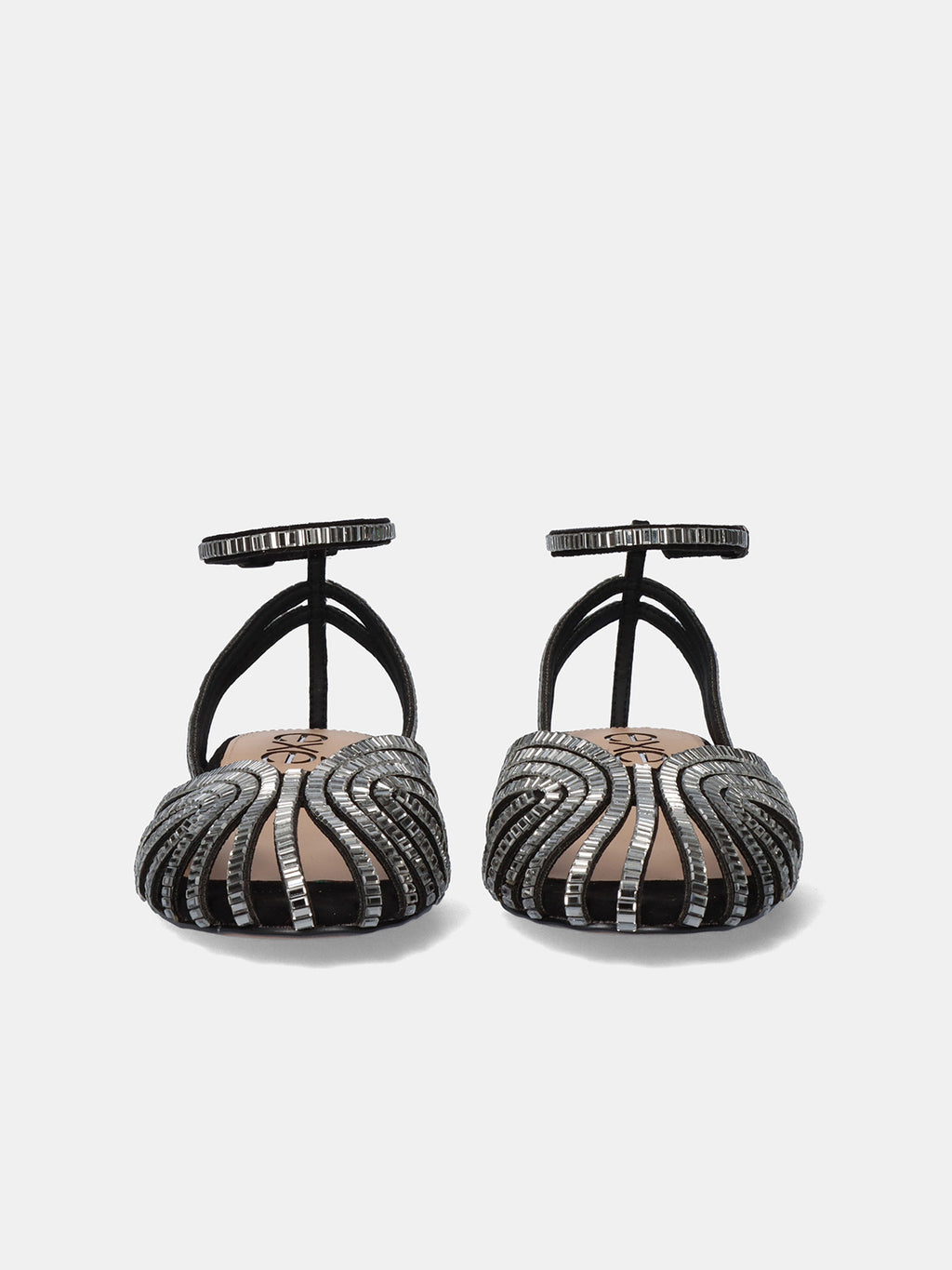 LOLA-307 STRASS BLK PEWTER