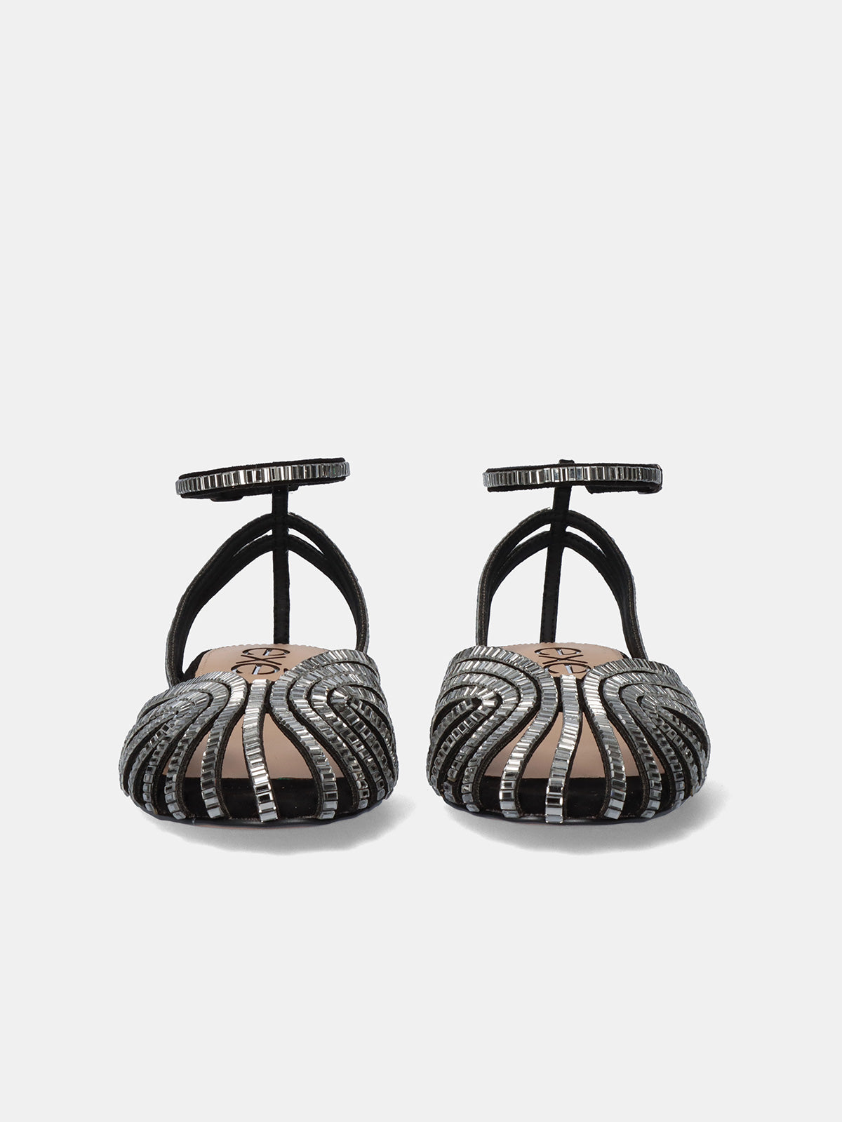 LOLA-307 STRASS BLK PEWTER