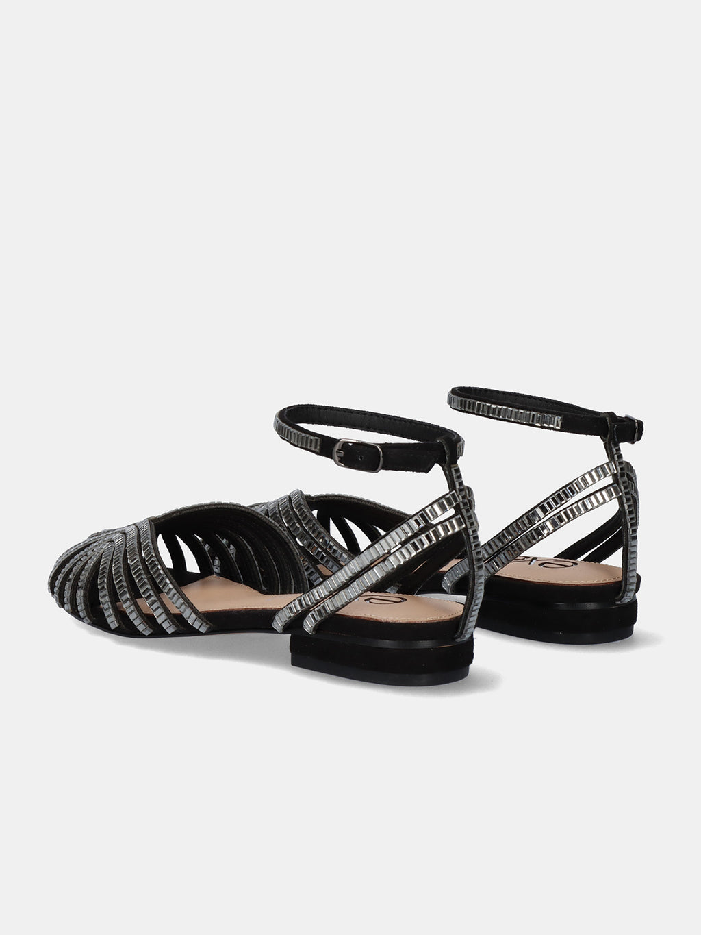 LOLA-307 STRASS BLK PEWTER