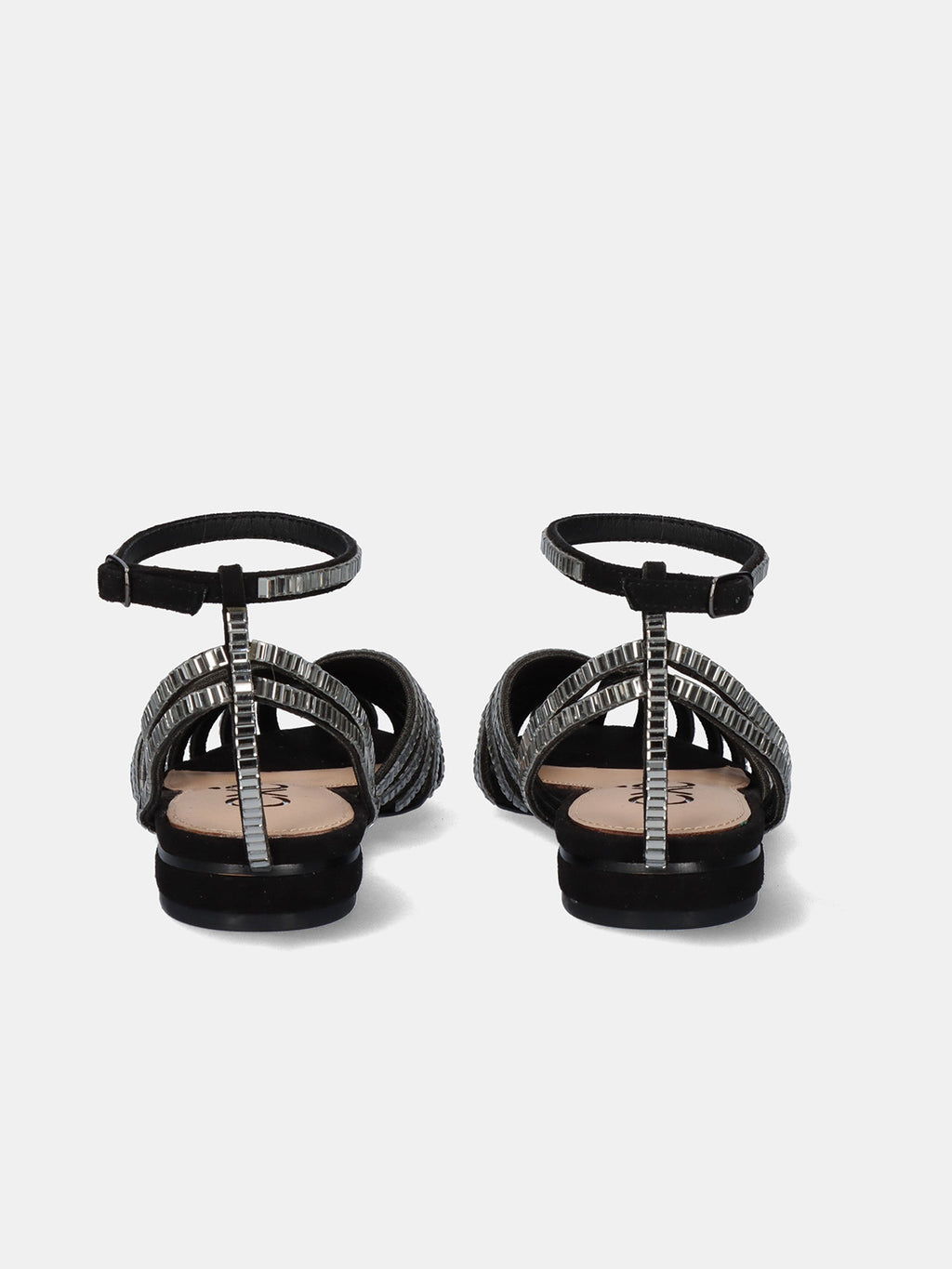 LOLA-307 STRASS BLK PEWTER