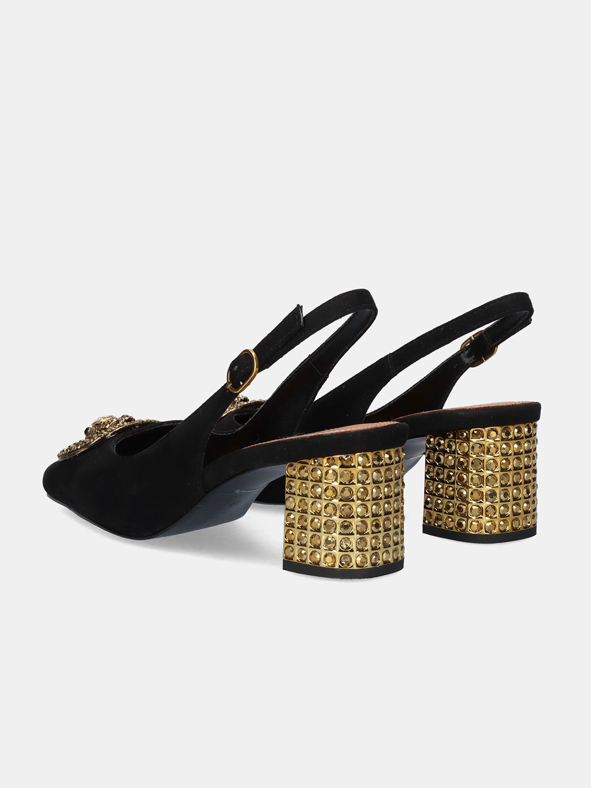 NADINE-310 FABRIC BLACK-GOLD