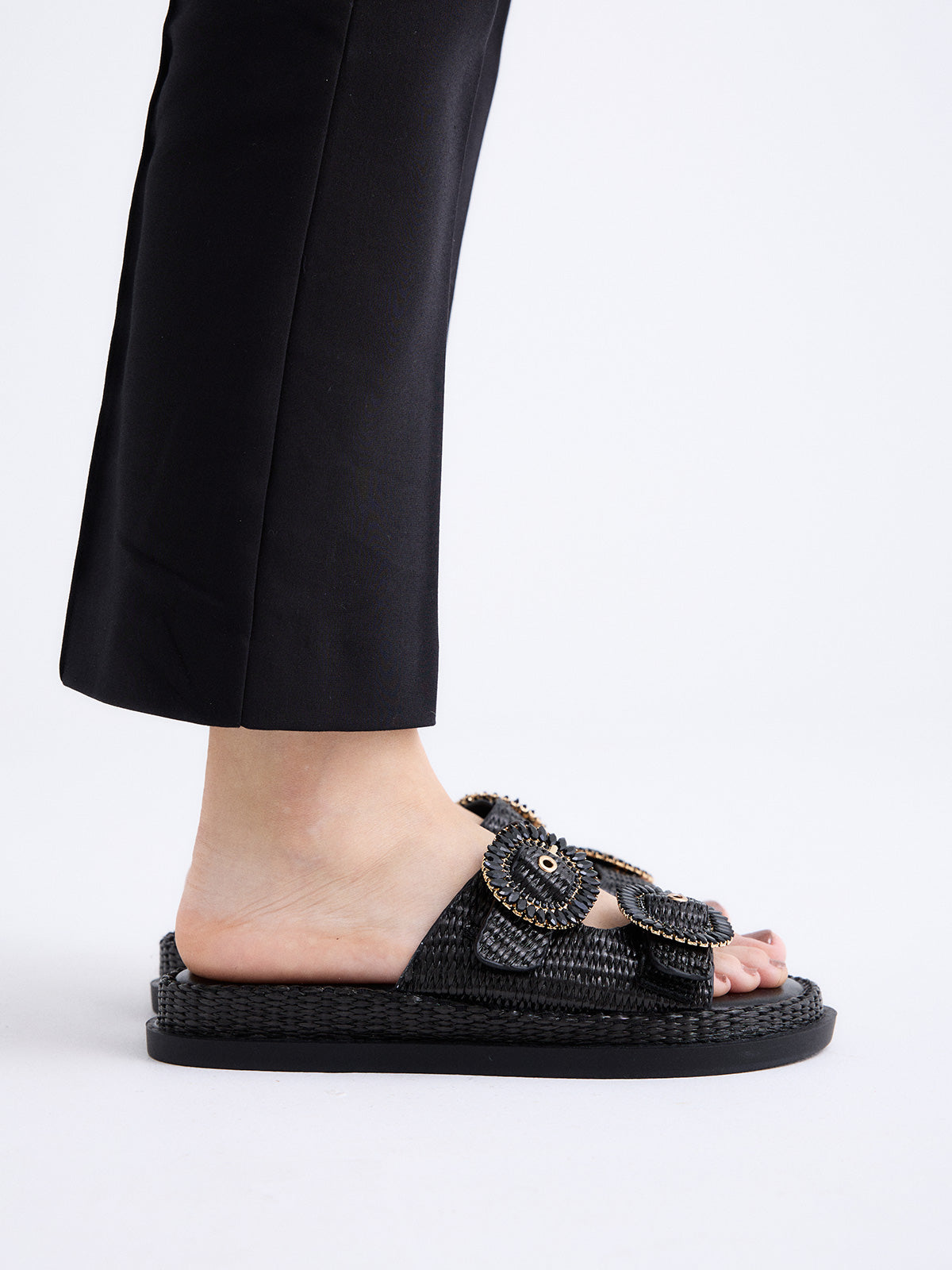 NAPOLI-817 RAFFIA BLACK