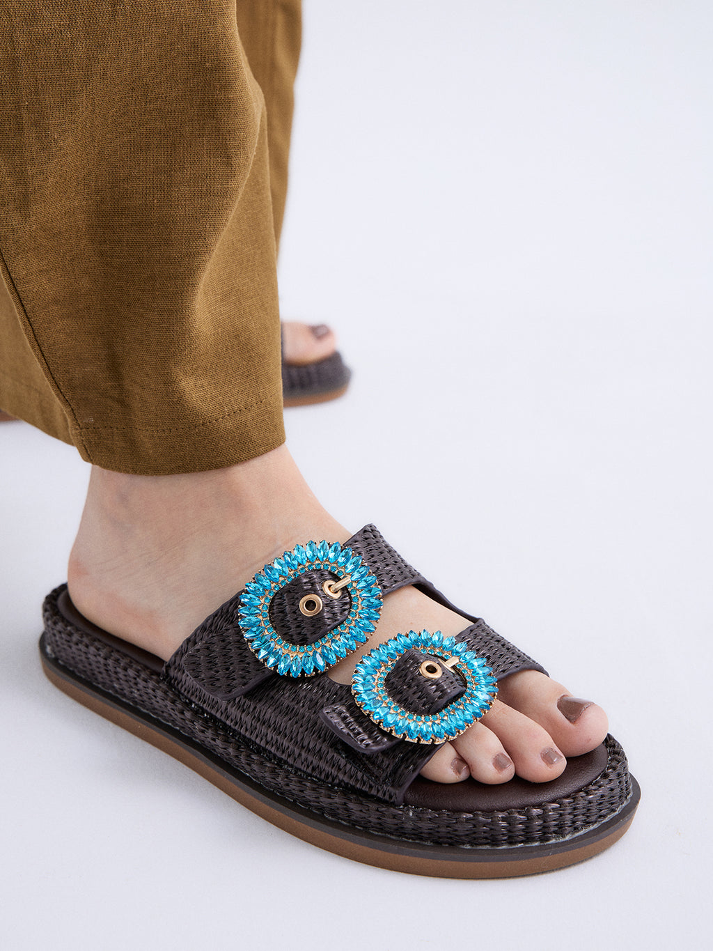 NAPOLI-817 RAFFIA BROWN