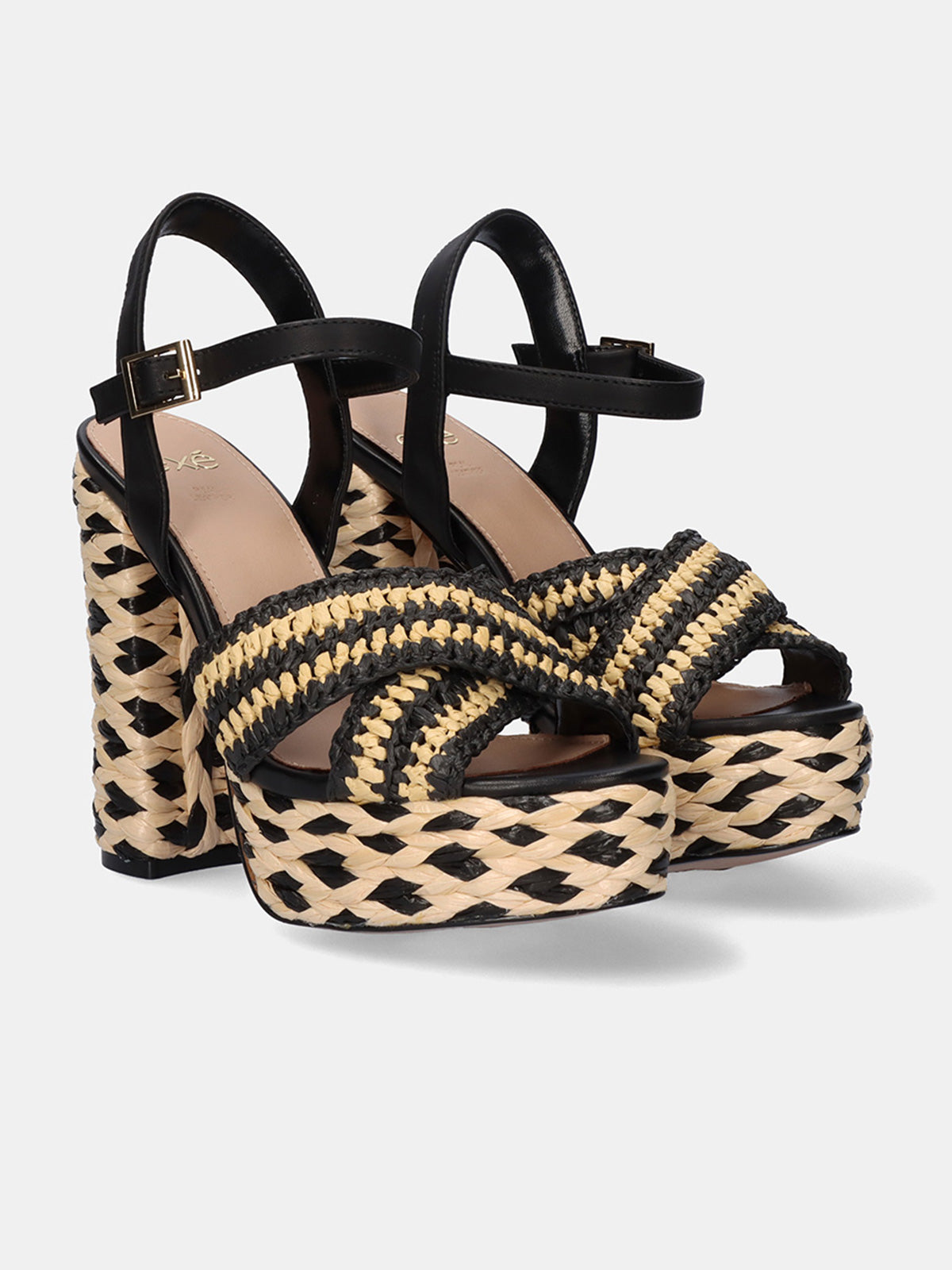 OPHELIA-675 RAFFIA BEIGE BLK