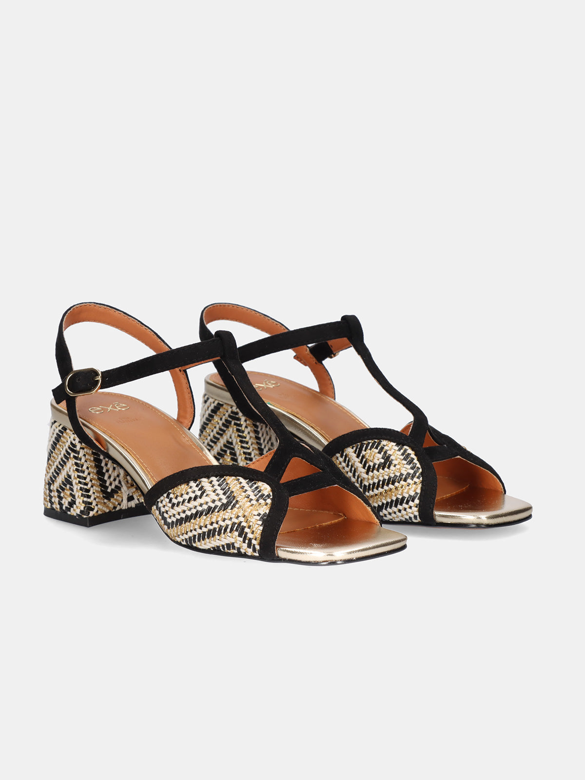 POLINA-405 FABRIC BLACK-GOLD