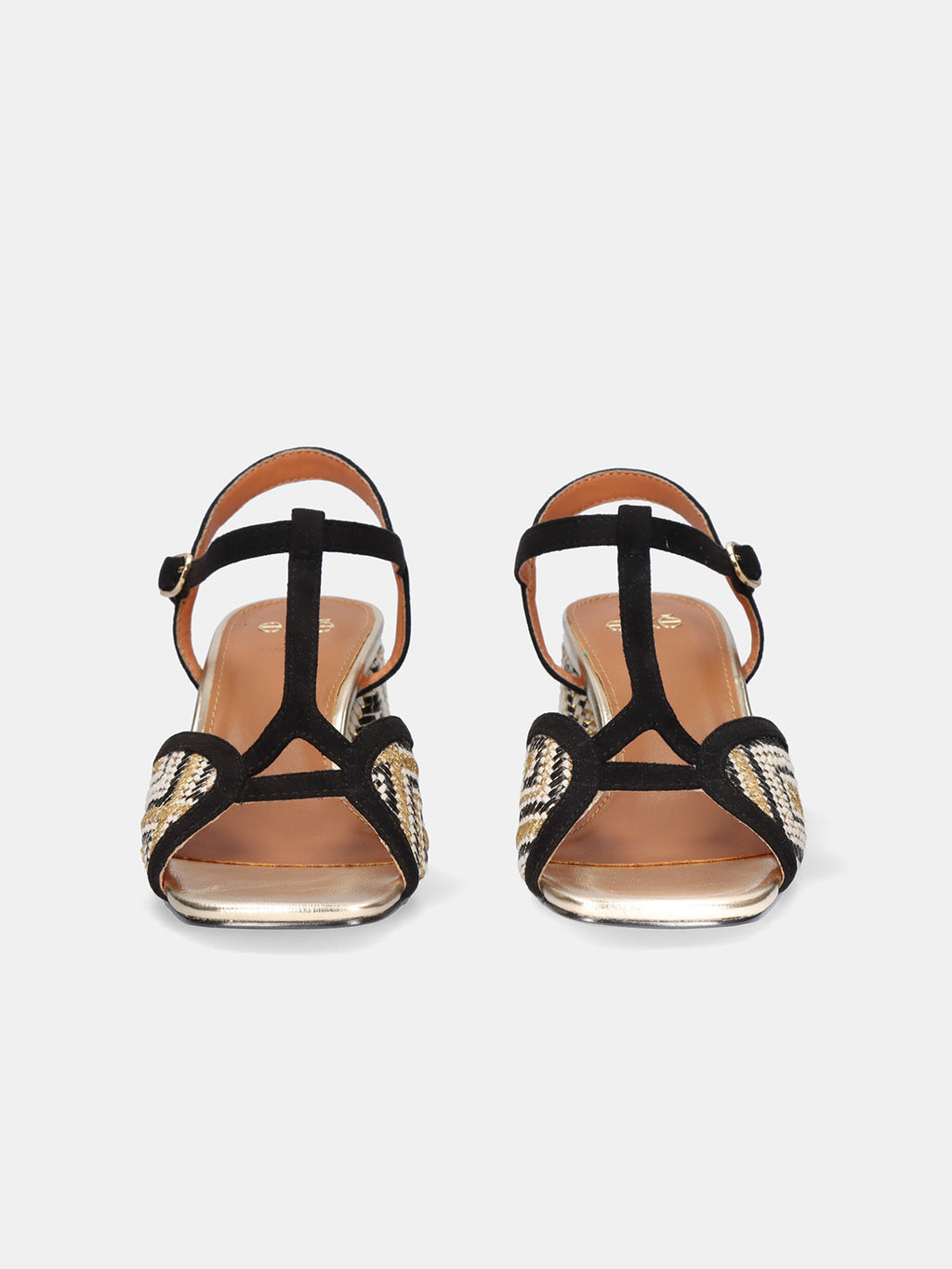 POLINA-405 FABRIC BLACK-GOLD