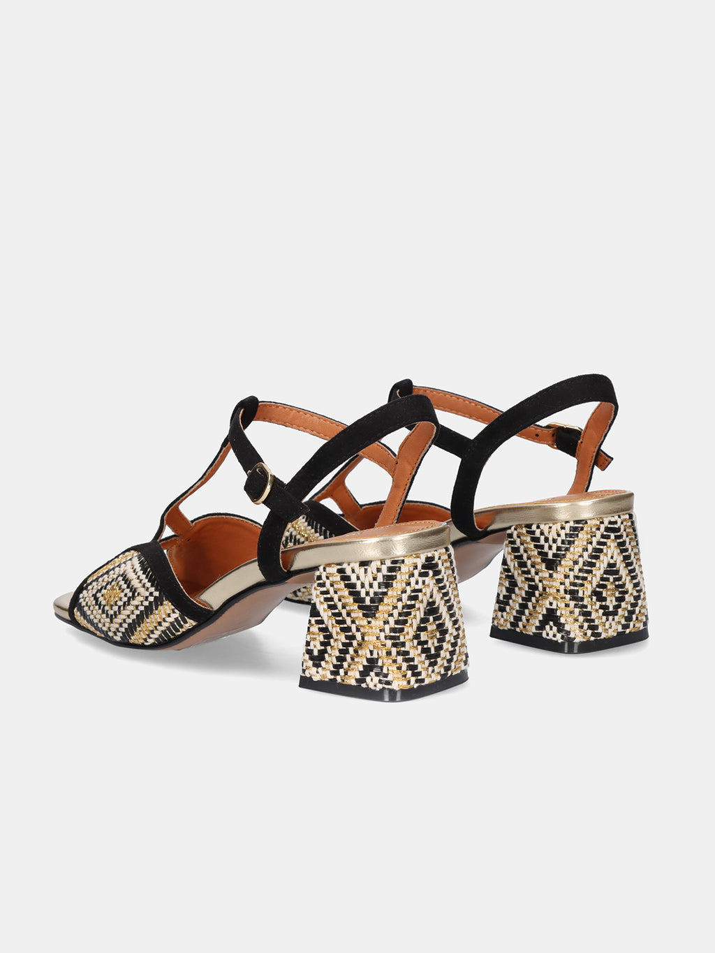 POLINA-405 FABRIC BLACK-GOLD