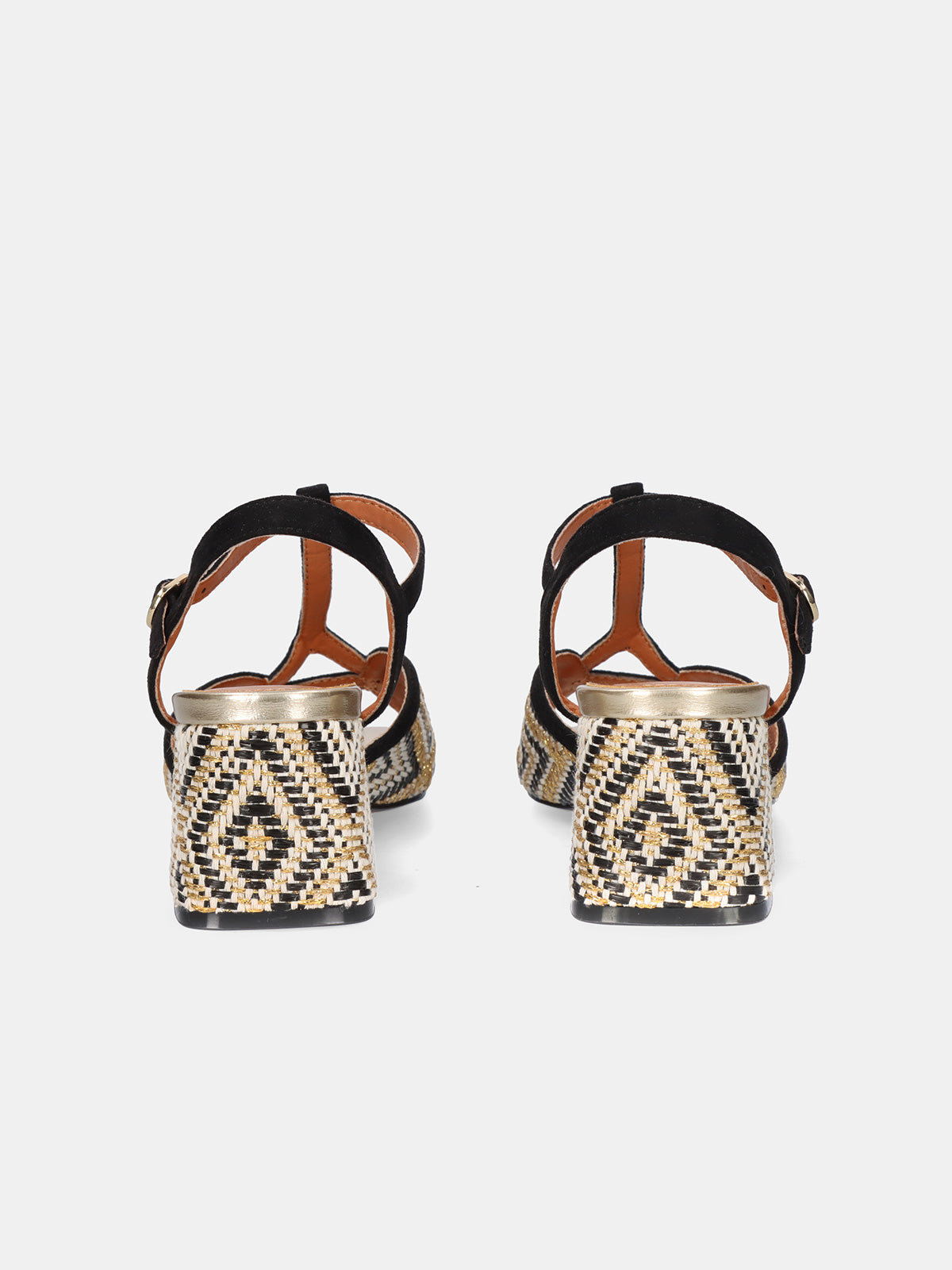 POLINA-405 FABRIC BLACK-GOLD