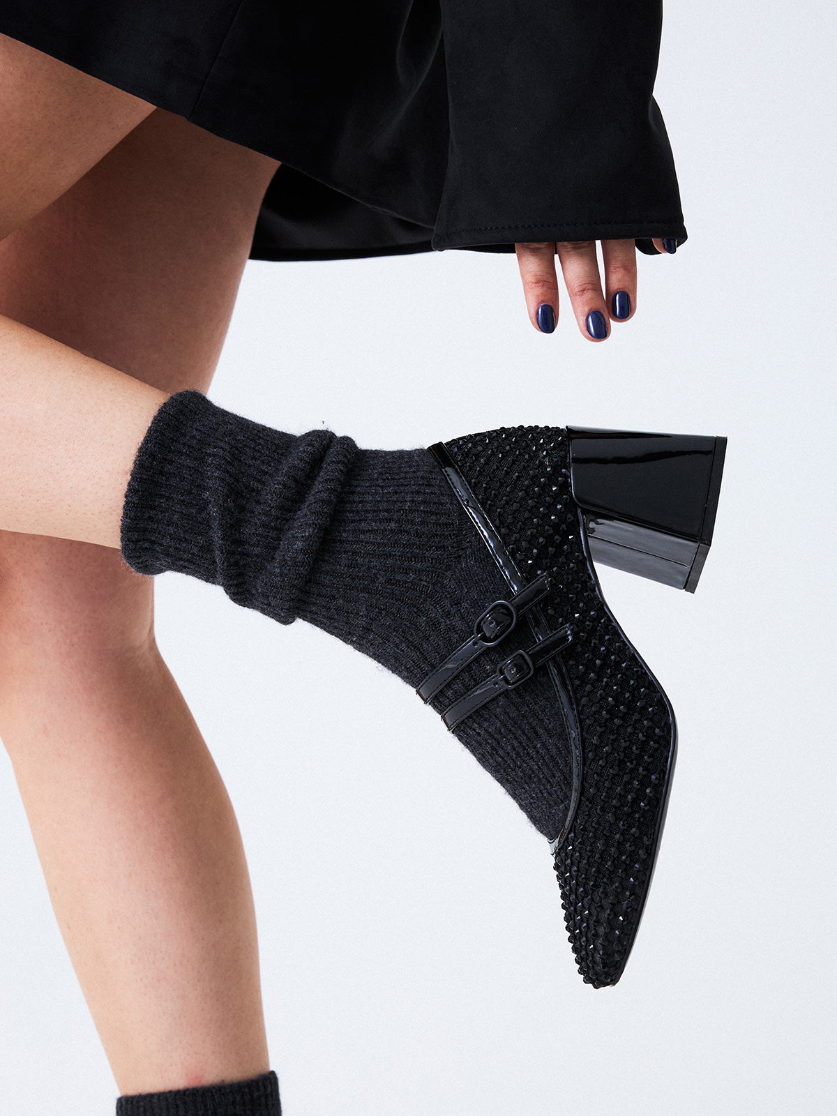 REMINI-600 STRASS BLACK