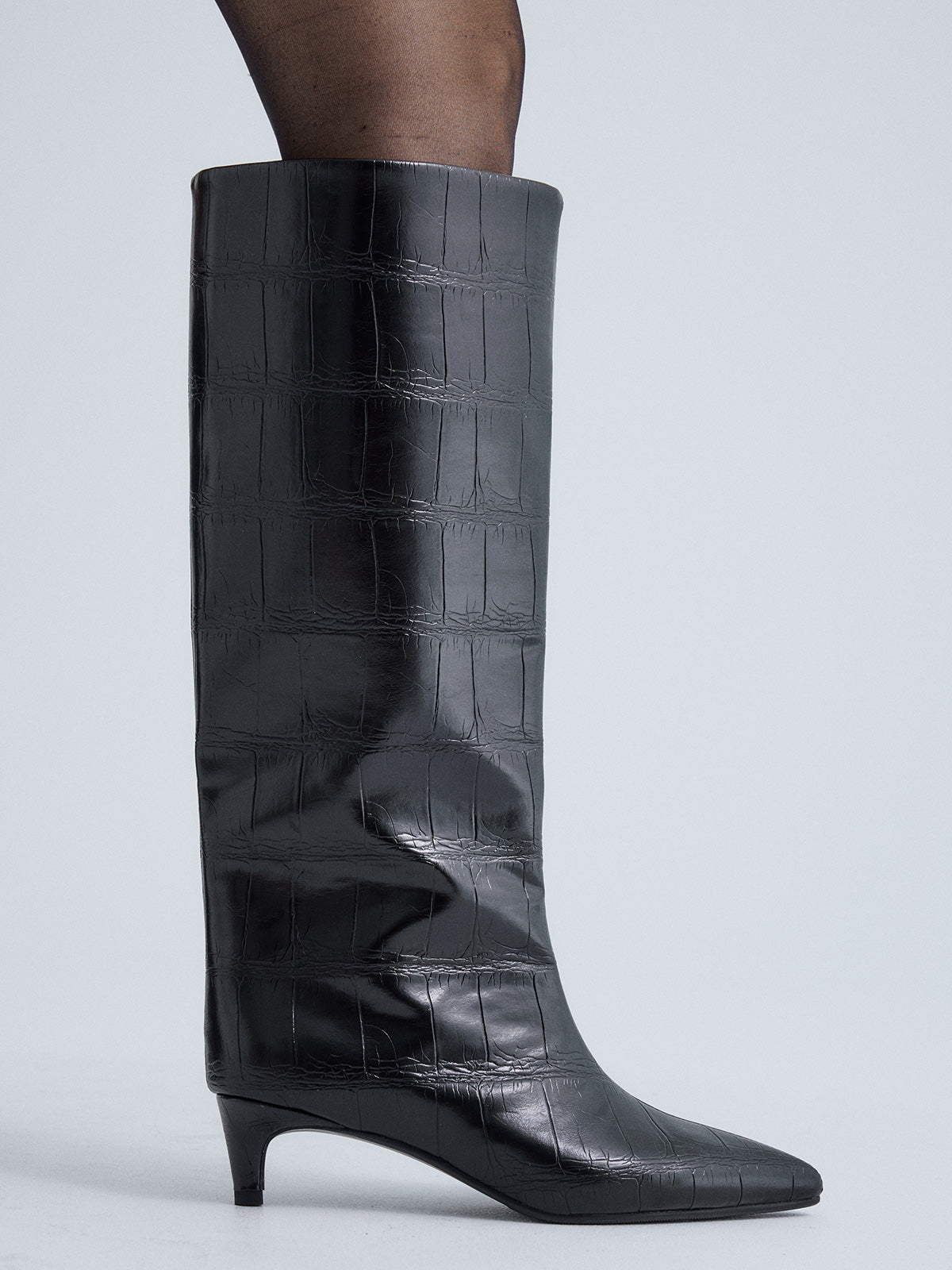 W0955-R7978 CROCO BLACK