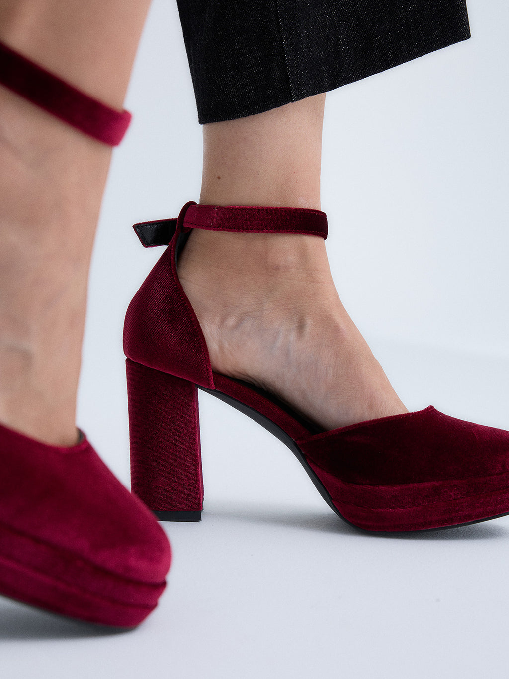 W2993-R5523 VELVET BORDEAUX