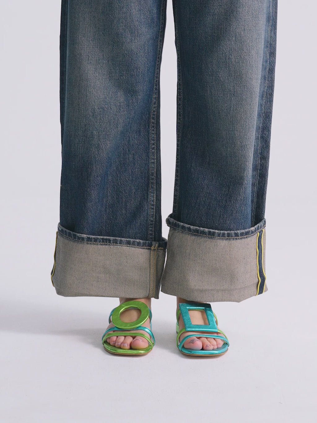 580 FEDRA LEATHER AQUA GREEN