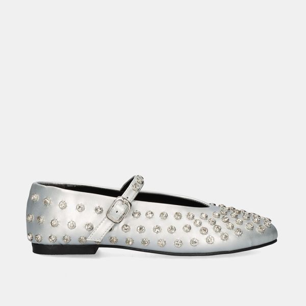 BALLERINES M15-01 STRASS ARGENT