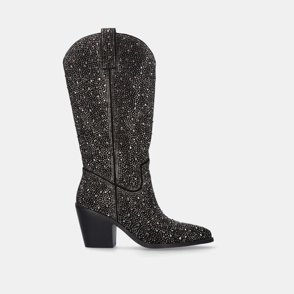 BOTTE COWBOY P630-T813 STRASS NOIR