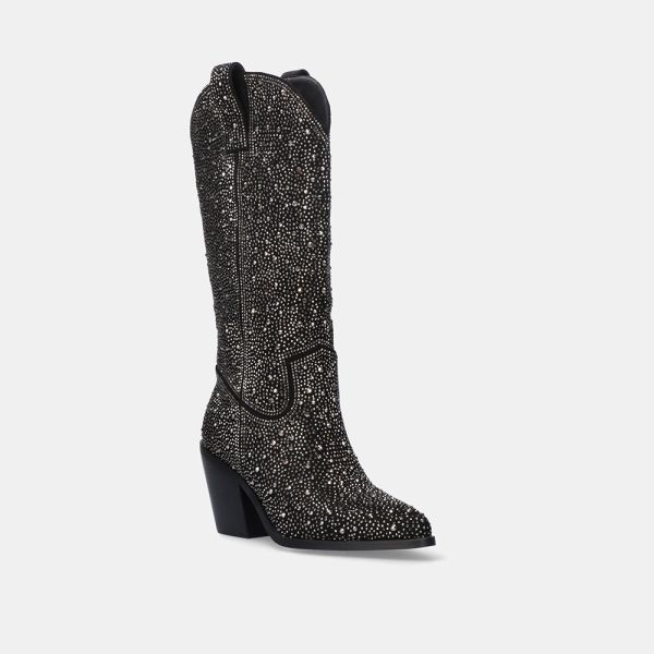 BOTTE COWBOY P630-T813 STRASS NOIR